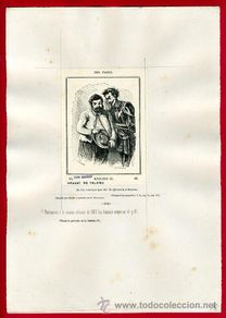 Art: GRABADO DON QUIJOTE, DON QUIXOT, CERVANTES, ORIGINAL , LEER DESCRIPCION, G3